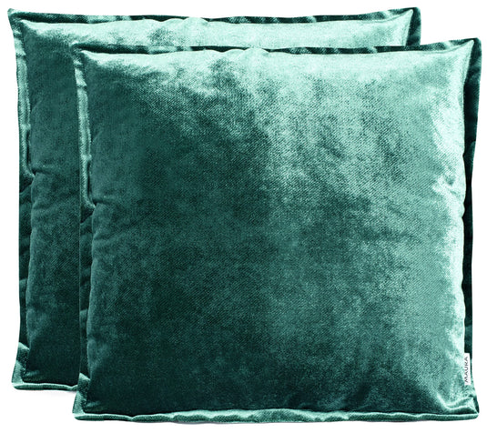 MAURA  Glamorous Decorative Throw Pillow Covers 18 x 18 Inches Set of 2 for Couch, Sofa and Bedroom. Thick Chenille Fabric and Super Soft to Touch Cushion Case. Square Solid Color Cover for Room Home Decor.