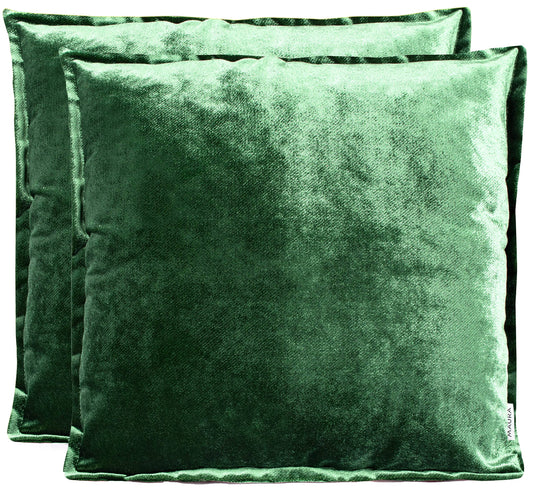 MAURA  Glamorous Decorative Throw Pillow Covers 20 x 20 Inches Set of 2 for Couch, Sofa and Bedroom. Thick Chenille Fabric and Super Soft to Touch Cushion Case. Square Solid Color Cover for Room Home Decor.