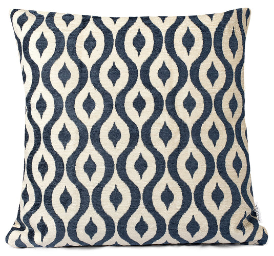 MAURA Rain Drop Design Jacquard Decorative Throw Pillow Cover 20 X 20 Inches Set of 2 for Couch, Sofa and Bedroom. Thick Chenille Cushion Case, Super Cozy and Soft. Earthy Colors for Room Home Decor.