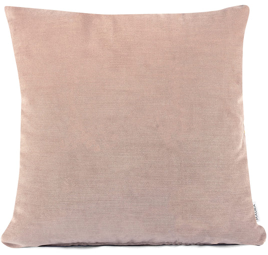 MAURA Boho Effect Velvet Decorative Throw Pillow Covers 24 x 24 Inches Set of 2 for Couch, Sofa and Bedroom. Thick Fabric and Super Soft to Touch. Square Solid Color Covers for Living Room Home Decor.