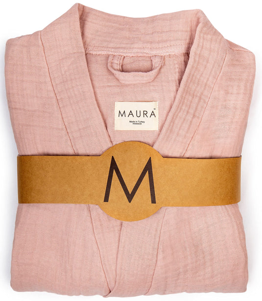 Maura Bathrobe Women's and Men's Unisex Cloudy Cotton, Lightweight, Luxurious Long Kimono Spa Robe Breathable Loungewear.
