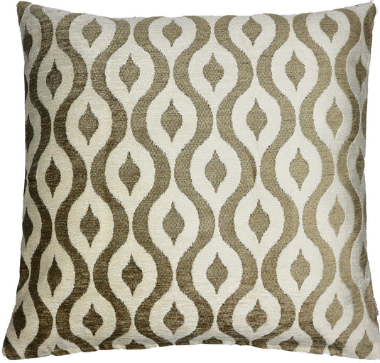 MAURA Modern Design Jacquard Decorative Throw Pillow Cover 20 X 20 Inches Set of 2 for Couch, Sofa and Bedroom. Thick Chenille Cushion Case, Super Cozy and Soft. Earthy Colors for Room Home Decor.