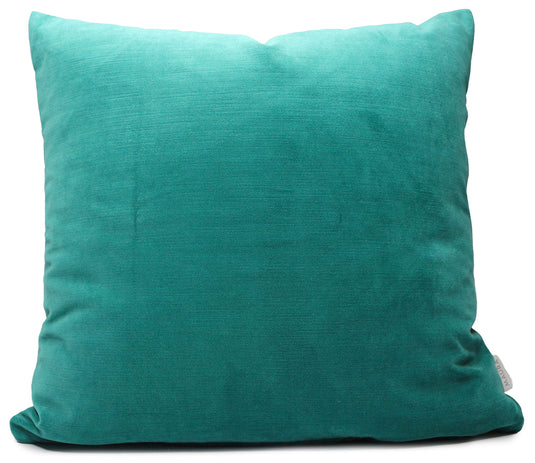 MAURA Boho Effect Velvet Decorative Throw Pillow Covers 18 x 18 Inches Set of 2 for Couch, Sofa and Bedroom. Thick Fabric and Super Soft to Touch. Square Solid Color Covers for Living Room Home Decor.