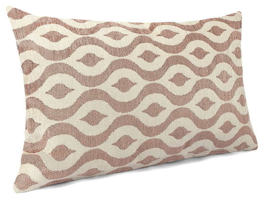 MAURA Rain Drop Design Jacquard Decorative Throw Pillow Cover 12 X 20 Inches Set of 2 for Couch, Sofa and Bedroom. Thick Chenille Cushion Case, Super Cozy and Soft. Earthy Colors for Room Home Decor.