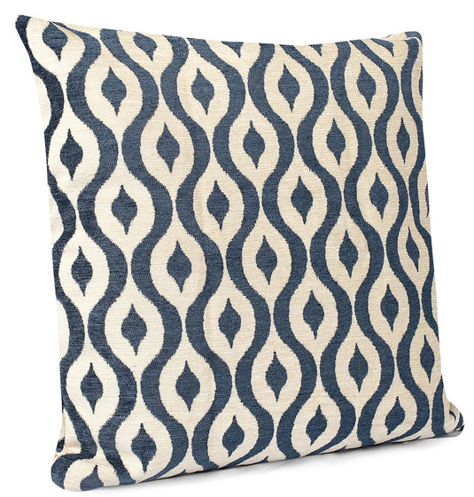 MAURA Rain Drop Design Jacquard Decorative Throw Pillow Cover 18 X 18 Inches Set of 2 for Couch, Sofa and Bedroom. Thick Chenille Cushion Case, Super Cozy and Soft. Earthy Colors for Room Home Decor.