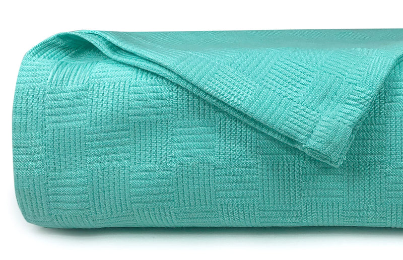 Load image into Gallery viewer, Maura All Season Cotton Decorative Thermal Bed Blankets, Classic Basket Wave Breathable, Super Soft, Cozy Blanket and Perfect for Layering Any Bed. King Large Size 108”x 90”
