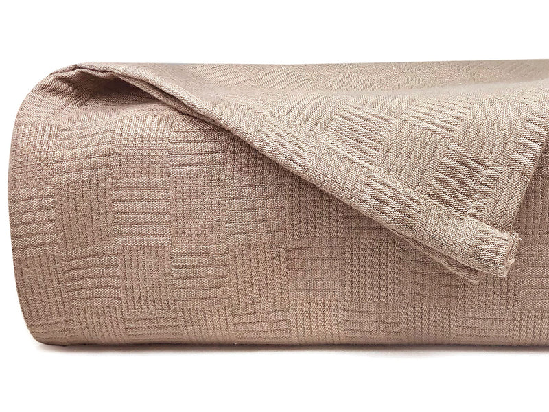 Load image into Gallery viewer, Maura All Season Cotton Decorative Thermal Bed Blankets, Classic Basket Wave Breathable, Super Soft, Cozy Blanket and Perfect for Layering Any Bed. King Large Size 108”x 90”

