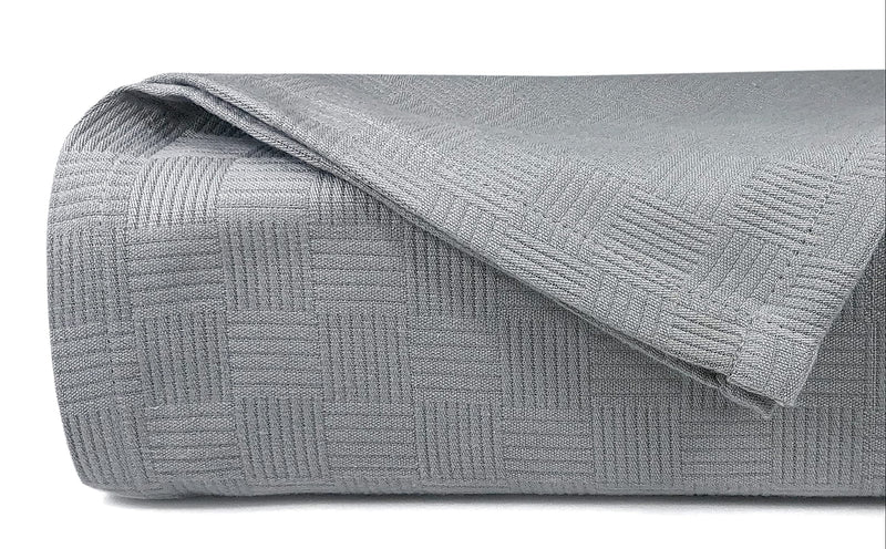 Load image into Gallery viewer, Maura All Season Cotton Decorative Thermal Bed Blankets, Classic Basket Wave Breathable, Super Soft, Cozy Blanket and Perfect for Layering Any Bed. Twin Size 66”x 90”
