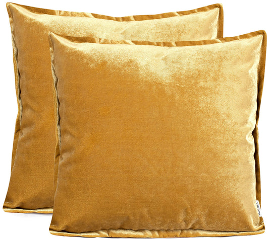 MAURA  Glamorous Decorative Throw Pillow Covers 20 x 20 Inches Set of 2 for Couch, Sofa and Bedroom. Thick Chenille Fabric and Super Soft to Touch Cushion Case. Square Solid Color Cover for Room Home Decor.
