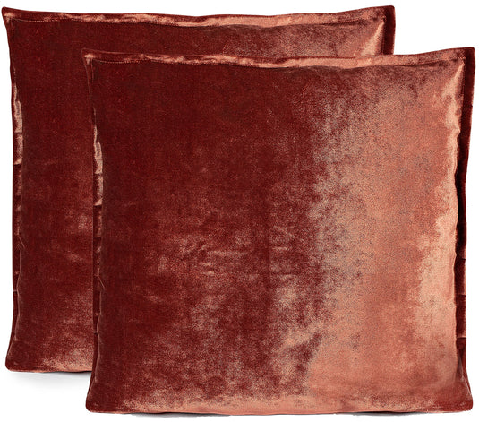 MAURA  Glamorous Decorative Throw Pillow Covers 18 x 18 Inches Set of 2 for Couch, Sofa and Bedroom. Thick Chenille Fabric and Super Soft to Touch Cushion Case. Square Solid Color Cover for Room Home Decor.