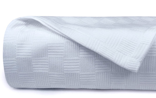 Maura All Season Cotton Decorative Thermal Bed Blankets, Classic Basket Wave Breathable, Super Soft, Cozy Blanket and Perfect for Layering Any Bed. Full/Queen Size 90”x 90”