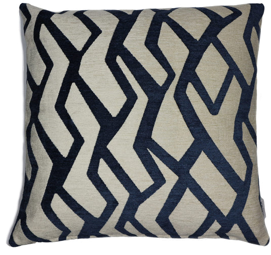 MAURA Modern Design Jacquard Decorative Throw Pillow Cover 24 X 24 Inches Set of 2 for Couch, Sofa and Bedroom. Thick Chenille Cushion Case, Super Cozy and Soft. Earthy Colors for Room Home Decor.