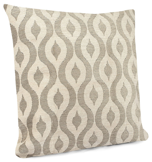 MAURA Rain Drop Design Jacquard Decorative Throw Pillow Cover 24 X 24 Inches Set of 2 for Couch, Sofa and Bedroom. Thick Chenille Cushion Case, Super Cozy and Soft. Earthy Colors for Room Home Decor.