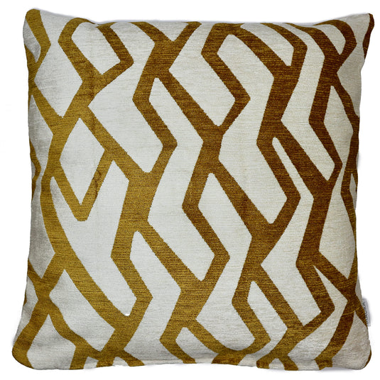 MAURA Modern Design Jacquard Decorative Throw Pillow Cover 24 X 24 Inches Set of 2 for Couch, Sofa and Bedroom. Thick Chenille Cushion Case, Super Cozy and Soft. Earthy Colors for Room Home Decor.