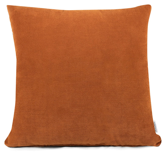 MAURA Boho Effect Velvet Decorative Throw Pillow Covers 18 x 18 Inches Set of 2 for Couch, Sofa and Bedroom. Thick Fabric and Super Soft to Touch. Square Solid Color Covers for Living Room Home Decor.