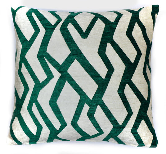 MAURA Modern Design Jacquard Decorative Throw Pillow Cover 24 X 24 Inches Set of 2 for Couch, Sofa and Bedroom. Thick Chenille Cushion Case, Super Cozy and Soft. Earthy Colors for Room Home Decor.