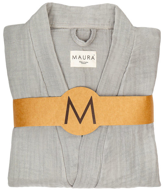 Maura Bathrobe Women's and Men's Unisex Cloudy Cotton, Lightweight, Luxurious Long Kimono Spa Robe Breathable Loungewear.