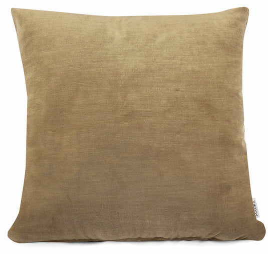 MAURA Boho Effect Velvet Decorative Throw Pillow Covers 24 x 24 Inches Set of 2 for Couch, Sofa and Bedroom. Thick Fabric and Super Soft to Touch. Square Solid Color Covers for Living Room Home Decor.