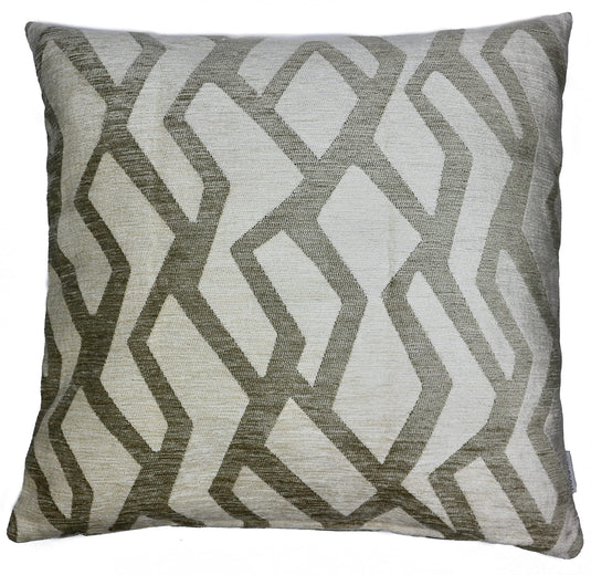 MAURA Modern Design Jacquard Decorative Throw Pillow Cover 20 X 20 Inches Set of 2 for Couch, Sofa and Bedroom. Thick Chenille Cushion Case, Super Cozy and Soft. Earthy Colors for Room Home Decor.