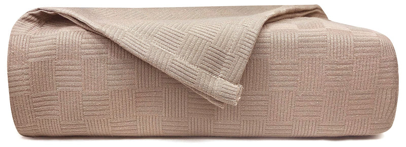 Load image into Gallery viewer, Maura All Season Cotton Decorative Thermal Bed Blankets, Classic Basket Wave Breathable, Super Soft, Cozy Blanket and Perfect for Layering Any Bed. King Large Size 108”x 90”
