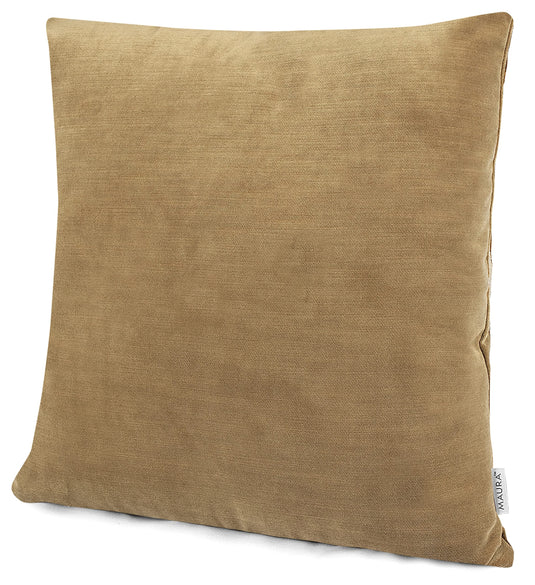 MAURA Boho Effect Velvet Decorative Throw Pillow Covers 20 x 20 Inches Set of 2 for Couch, Sofa and Bedroom. Thick Fabric and Super Soft to Touch. Square Solid Color Covers for Living Room Home Decor.