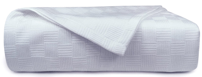 Load image into Gallery viewer, Maura All Season Cotton Decorative Thermal Bed Blankets, Classic Basket Wave Breathable, Super Soft, Cozy Blanket and Perfect for Layering Any Bed. Full/Queen Size 90”x 90”
