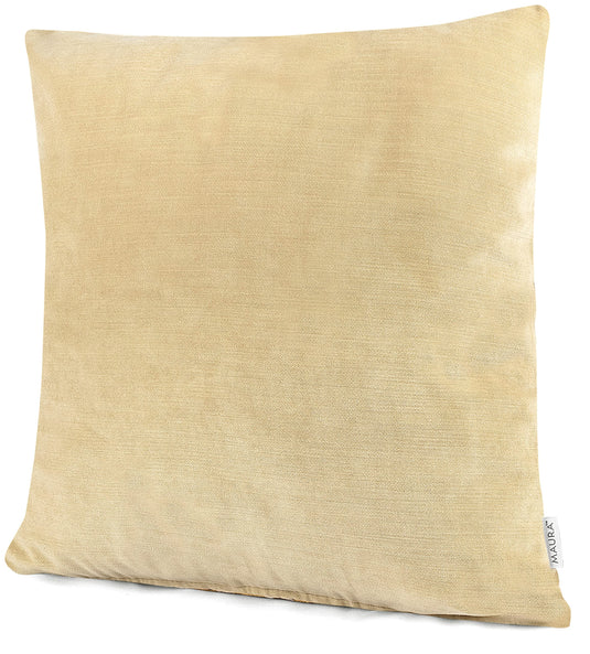 MAURA Boho Effect Velvet Decorative Throw Pillow Covers 20 x 20 Inches Set of 2 for Couch, Sofa and Bedroom. Thick Fabric and Super Soft to Touch. Square Solid Color Covers for Living Room Home Decor.