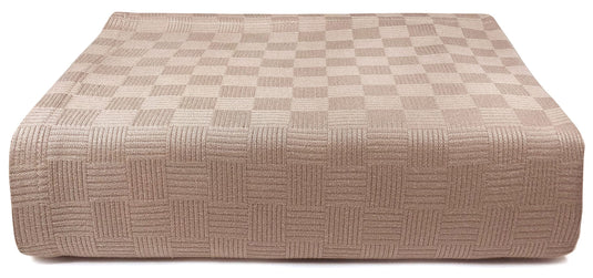 Maura All Season Cotton Decorative Thermal Bed Blankets, Classic Basket Wave Breathable, Super Soft, Cozy Blanket and Perfect for Layering Any Bed. King Large Size 108”x 90”