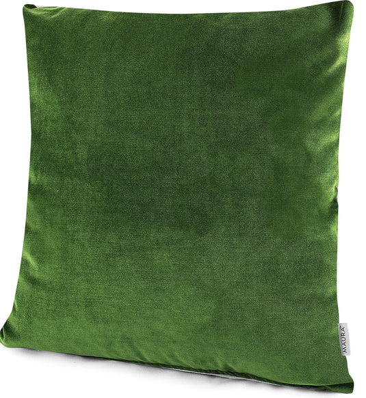 MAURA Boho Effect Velvet Decorative Throw Pillow Covers 24 x 24 Inches Set of 2 for Couch, Sofa and Bedroom. Thick Fabric and Super Soft to Touch. Square Solid Color Covers for Living Room Home Decor.