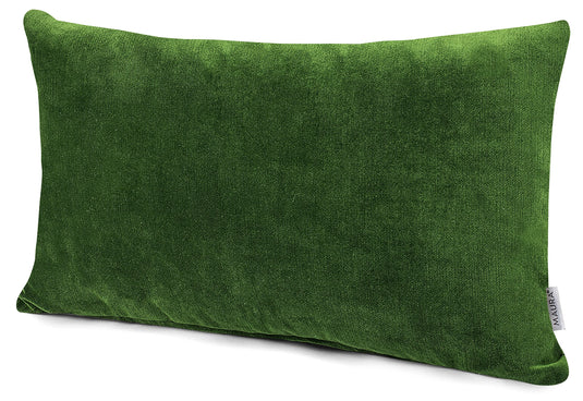 MAURA Boho Effect Velvet Decorative Throw Pillow Covers 12 x 20 Inches Set of 2 for Couch, Sofa and Bedroom. Thick Fabric and Super Soft to Touch. Solid Color Covers for Living Room Home Decor.