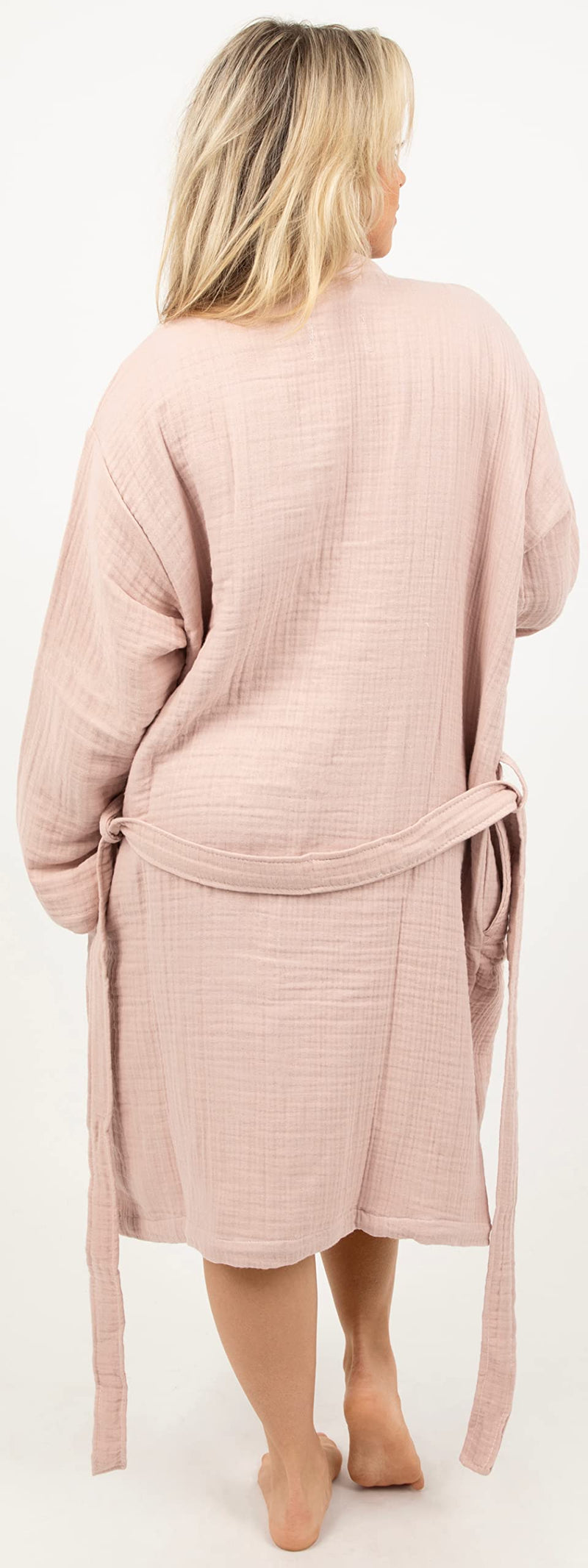 Load image into Gallery viewer, Maura Bathrobe Women's and Men's Unisex Cloudy Cotton, Lightweight, Luxurious Long Kimono Spa Robe Breathable Loungewear.
