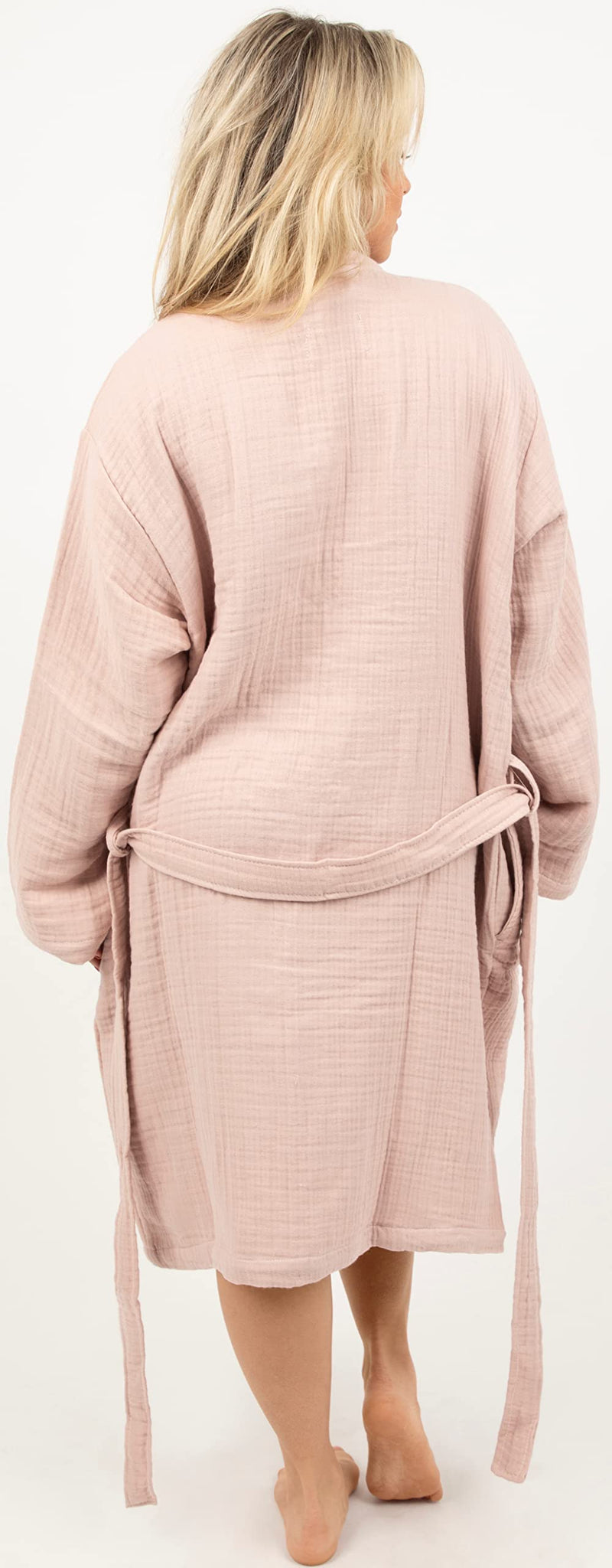 Load image into Gallery viewer, Maura Bathrobe Women's and Men's Unisex Cloudy Cotton, Lightweight, Luxurious Long Kimono Spa Robe Breathable Loungewear.
