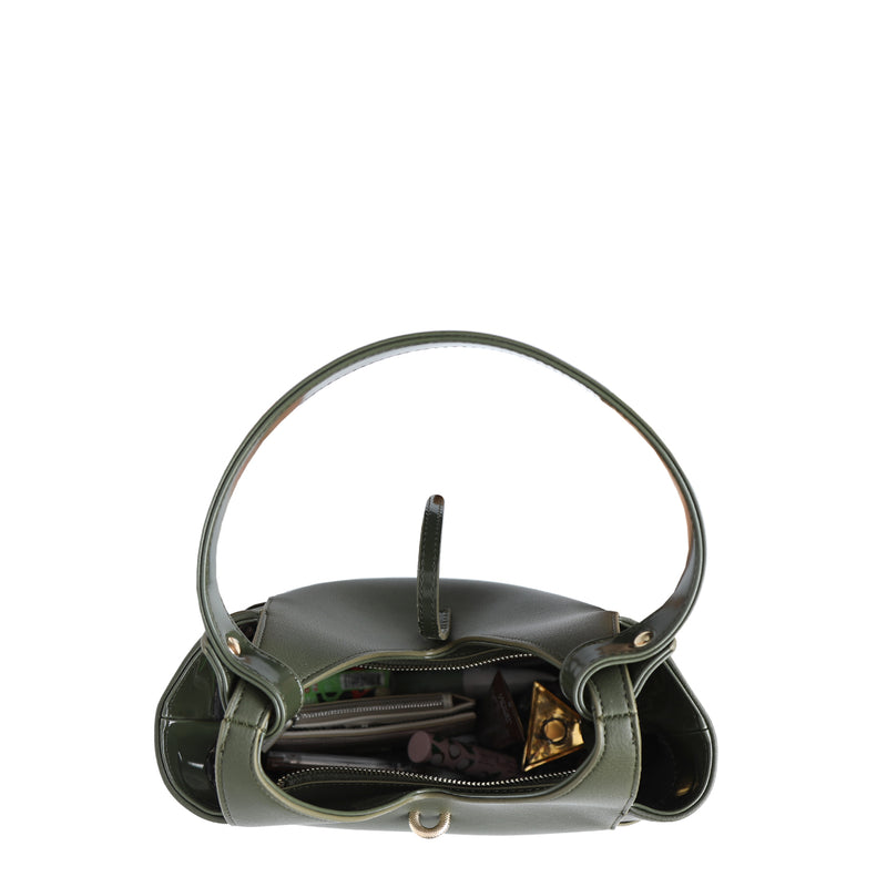 Load image into Gallery viewer, Matmazel Filza Khaki Shoulder Bag
