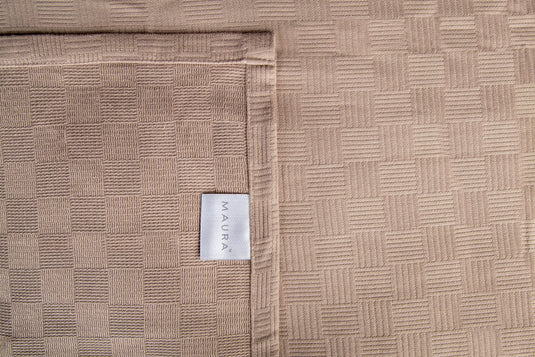 Maura All Season Cotton Decorative Thermal Bed Blankets, Classic Basket Wave Breathable, Super Soft, Cozy Blanket and Perfect for Layering Any Bed. Full/Queen Size 90”x 90”