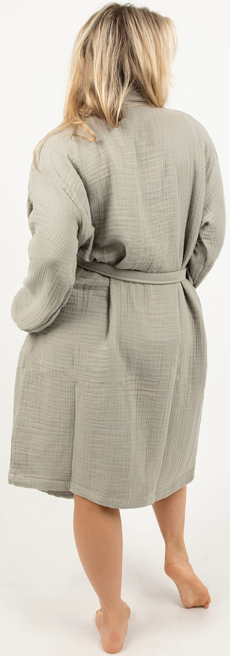 Load image into Gallery viewer, Maura Bathrobe Women's and Men's Unisex Cloudy Cotton, Lightweight, Luxurious Long Kimono Spa Robe Breathable Loungewear.
