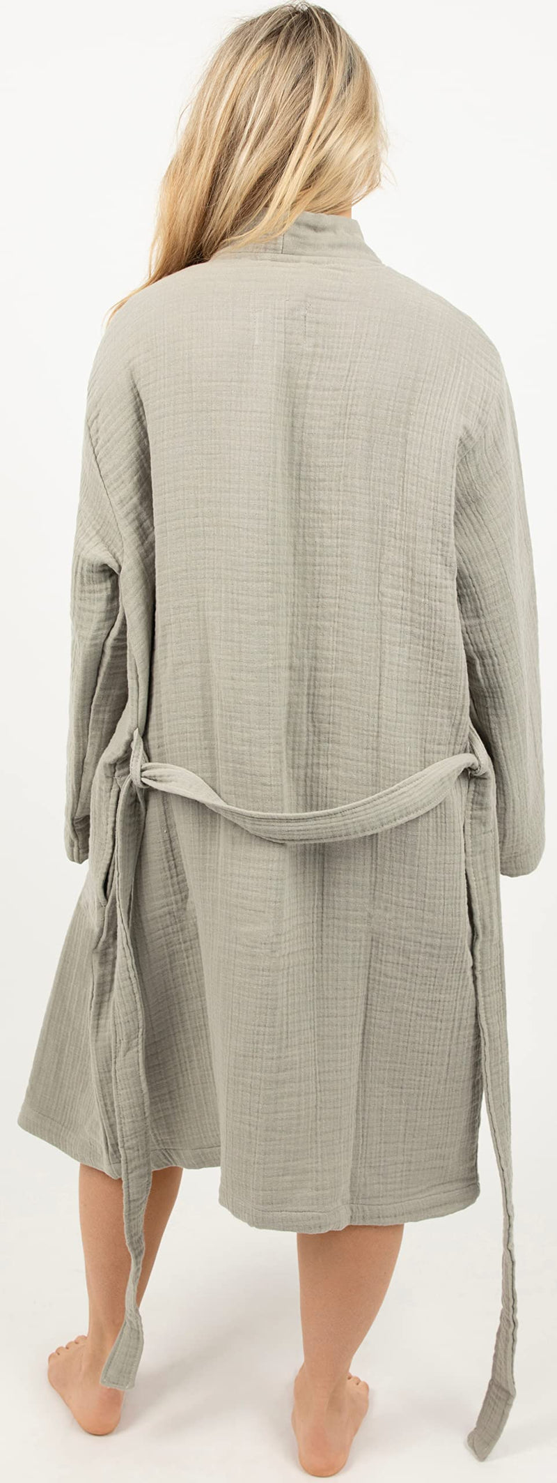 Load image into Gallery viewer, Maura Bathrobe Women's and Men's Unisex Cloudy Cotton, Lightweight, Luxurious Long Kimono Spa Robe Breathable Loungewear.
