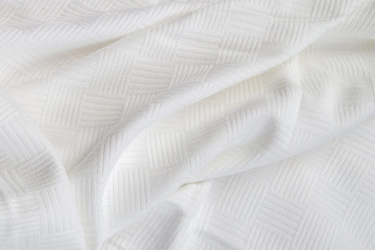 Maura All Season Cotton Decorative Thermal Bed Blankets, Classic Basket Wave Breathable, Super Soft, Cozy Blanket and Perfect for Layering Any Bed. Twin Size 66”x 90”