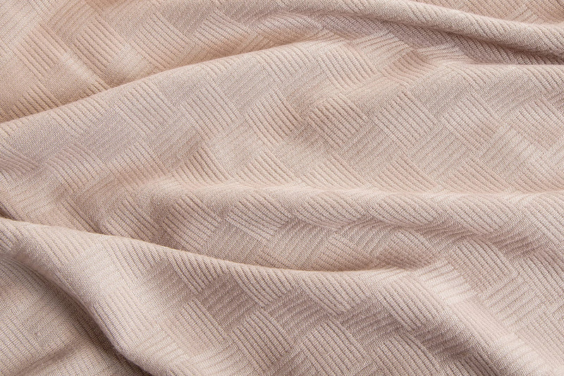Load image into Gallery viewer, Maura All Season Cotton Decorative Thermal Bed Blankets, Classic Basket Wave Breathable, Super Soft, Cozy Blanket and Perfect for Layering Any Bed. Full/Queen Size 90”x 90”
