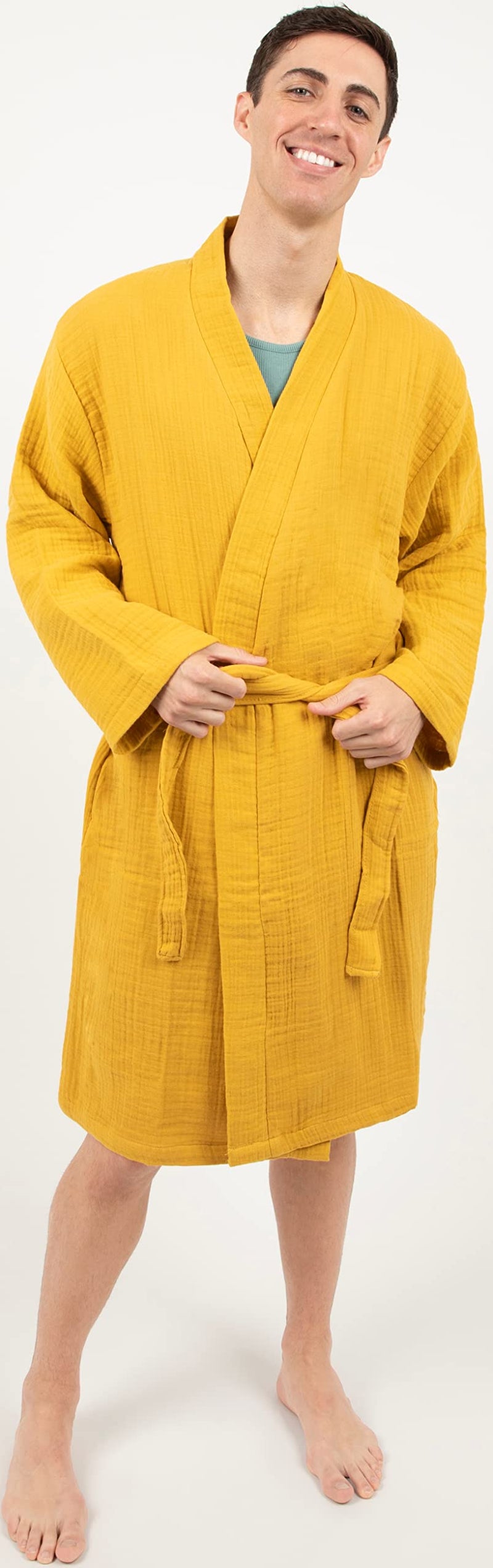 Load image into Gallery viewer, Maura Bathrobe Women's and Men's Unisex Cloudy Cotton, Lightweight, Luxurious Long Kimono Spa Robe Breathable Loungewear.
