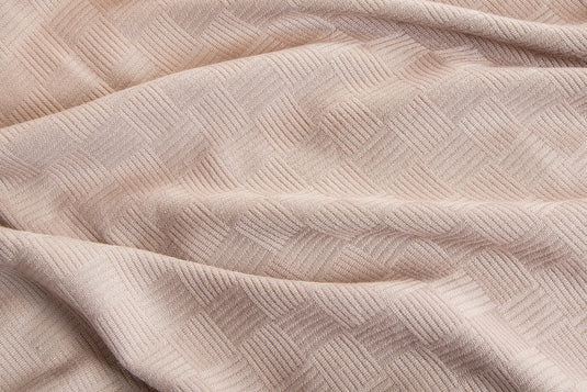 Maura All Season Cotton Decorative Thermal Bed Blankets, Classic Basket Wave Breathable, Super Soft, Cozy Blanket and Perfect for Layering Any Bed. Twin Size 66”x 90”