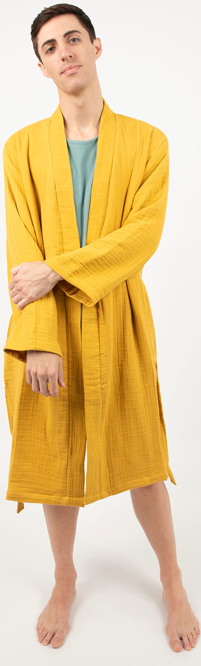 Load image into Gallery viewer, Maura Bathrobe Women's and Men's Unisex Cloudy Cotton, Lightweight, Luxurious Long Kimono Spa Robe Breathable Loungewear.
