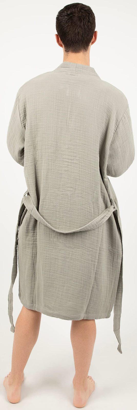 Maura Bathrobe Women's and Men's Unisex Cloudy Cotton, Lightweight, Luxurious Long Kimono Spa Robe Breathable Loungewear.