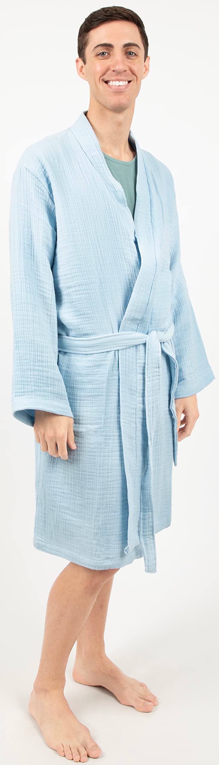 Load image into Gallery viewer, Maura Bathrobe Women's and Men's Unisex Cloudy Cotton, Lightweight, Luxurious Long Kimono Spa Robe Breathable Loungewear.
