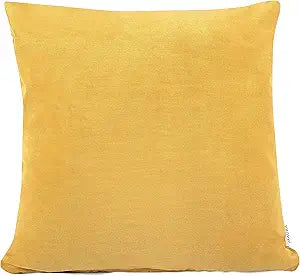 MAURA Boho Effect Velvet Decorative Throw Pillow Covers 20 x 20 Inches Set of 2 for Couch, Sofa and Bedroom. Thick Fabric and Super Soft to Touch. Square Solid Color Covers for Living Room Home Decor.