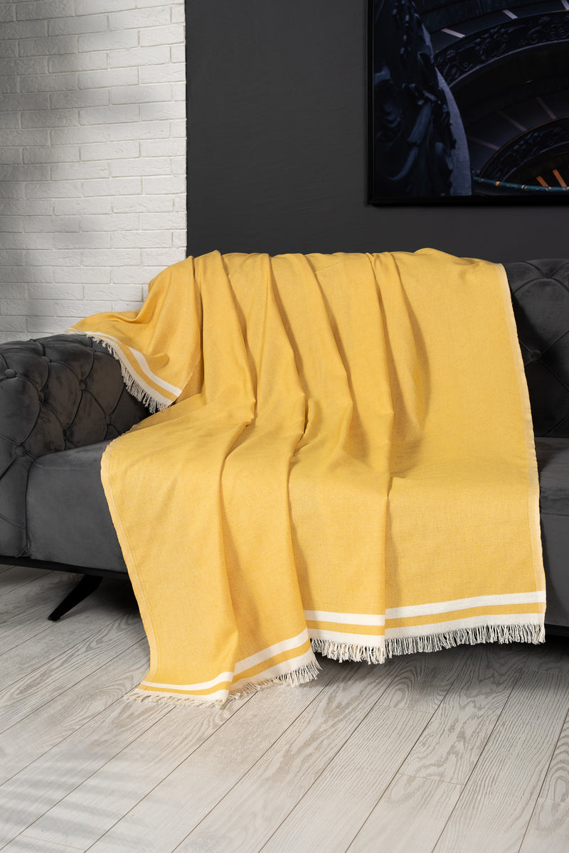 Load image into Gallery viewer, Alinda Sofa Cover Mustard 170x230 Cm
