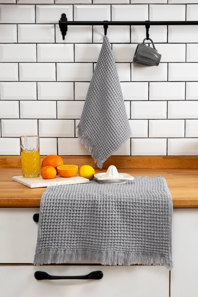 Load image into Gallery viewer, Burton Set of 2 Gray Towels
