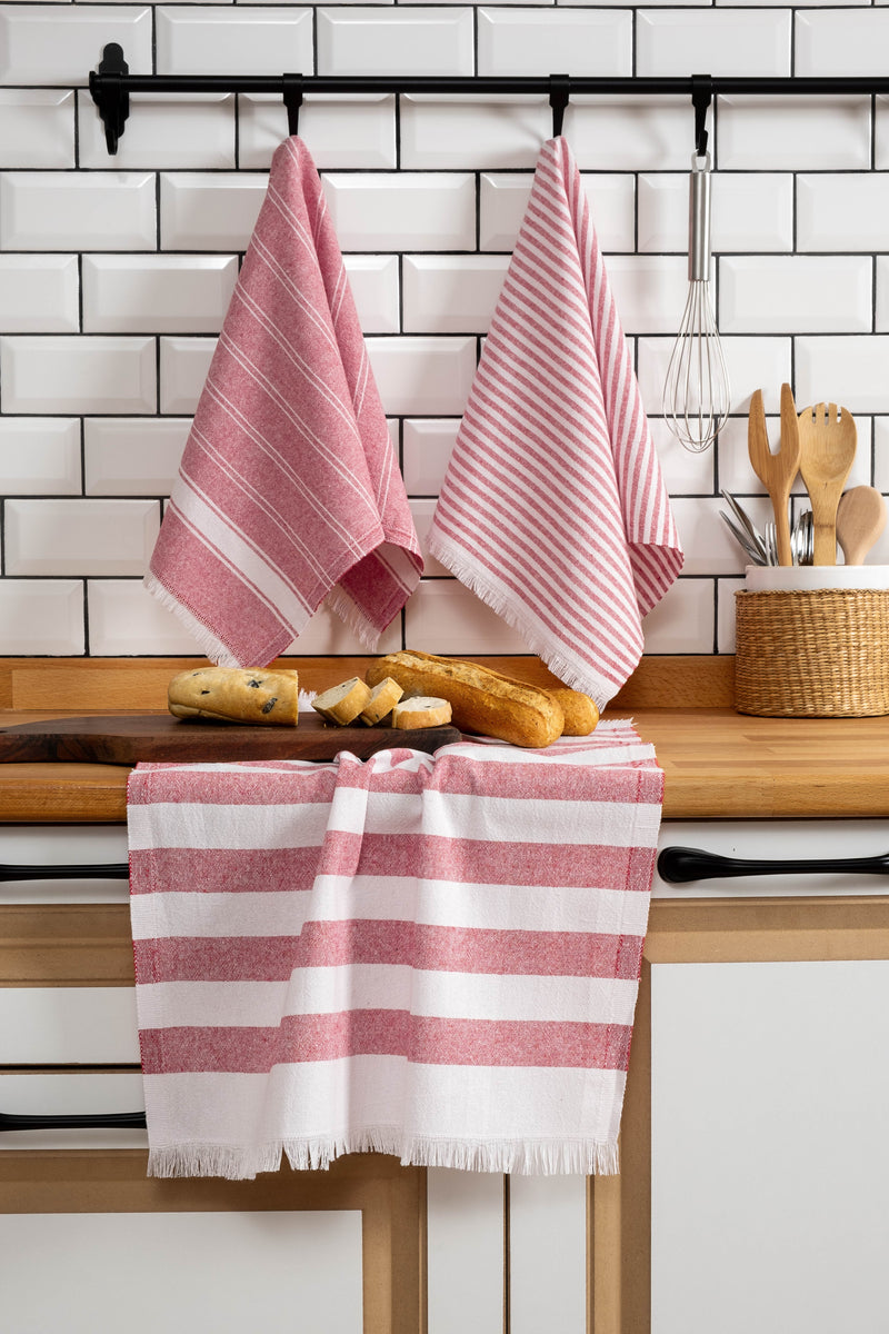 Load image into Gallery viewer, Eliza 3-pack Dish Towel Red
