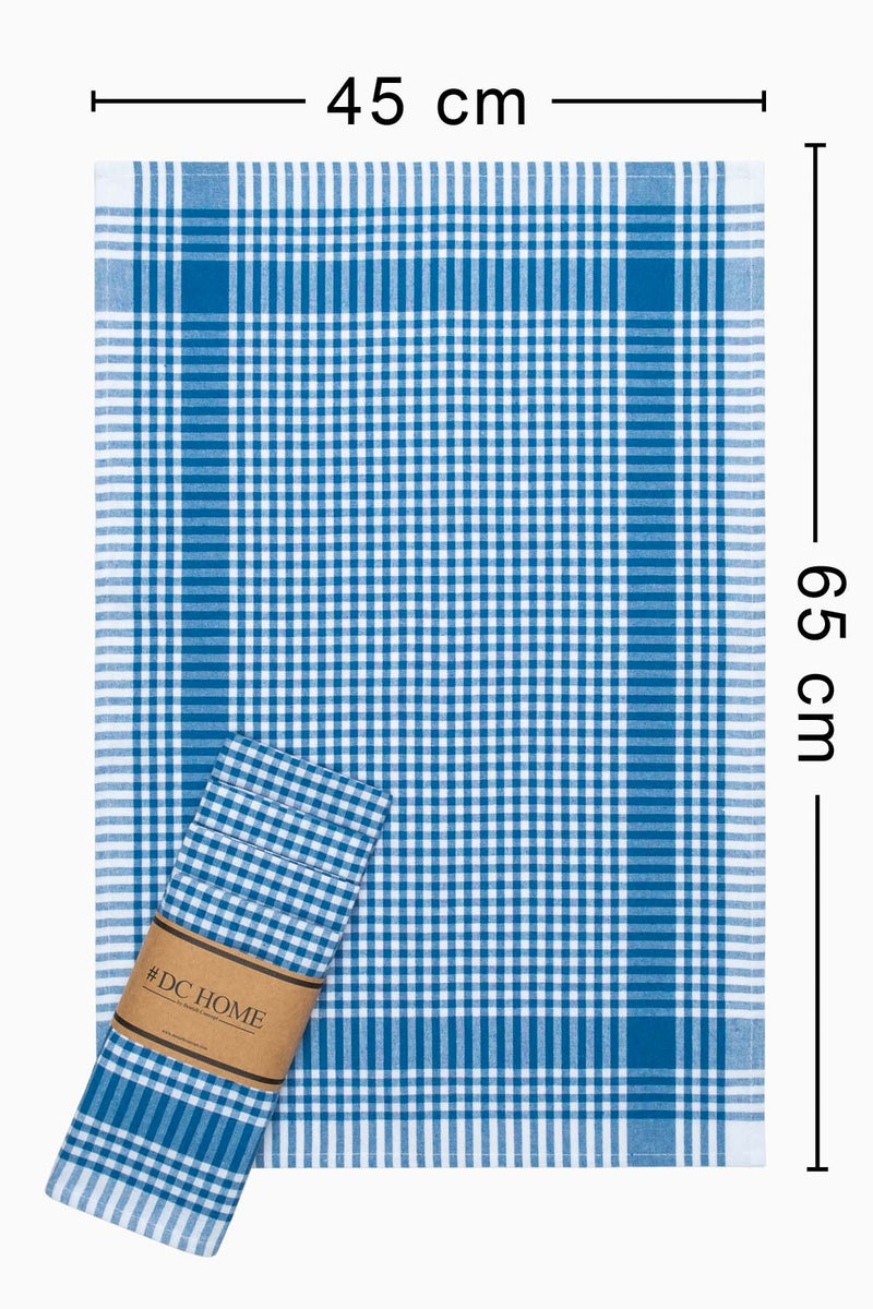 Load image into Gallery viewer, Gingham 5-Piece Dish Towels Blue
