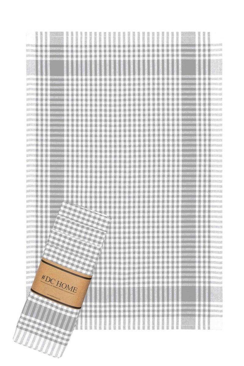 Load image into Gallery viewer, Gingham 5-Piece Dish Towels Gray
