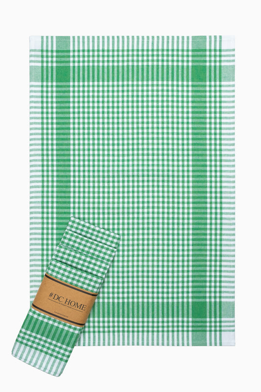 Gingham 5-Piece Dish Towels Green